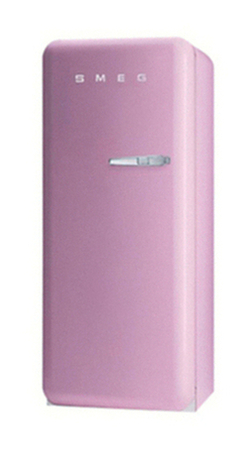 Smeg FAB28YRO1 Fridge A++ Energy Rating, 60cm Wide, Left-Hand Hinge, Pink